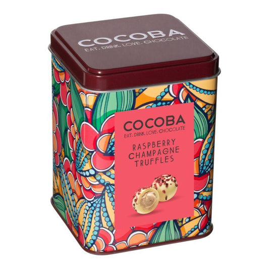 Cocoba Raspberry & Champagne Truffles Gift Tin (120g)