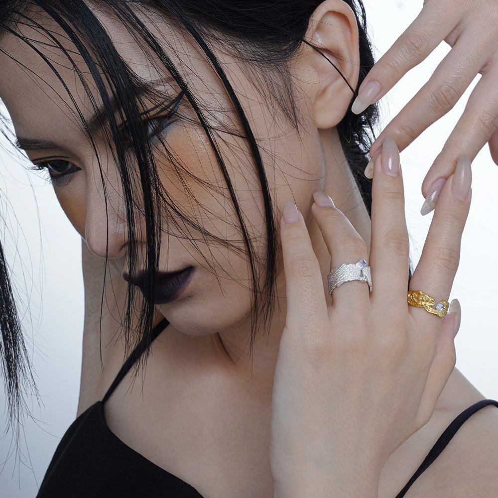 Burnt Mash Sterling Silver Rings