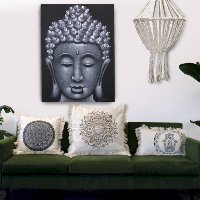 Lotus Mandala Cushion Cover - 60x60cm - bronze