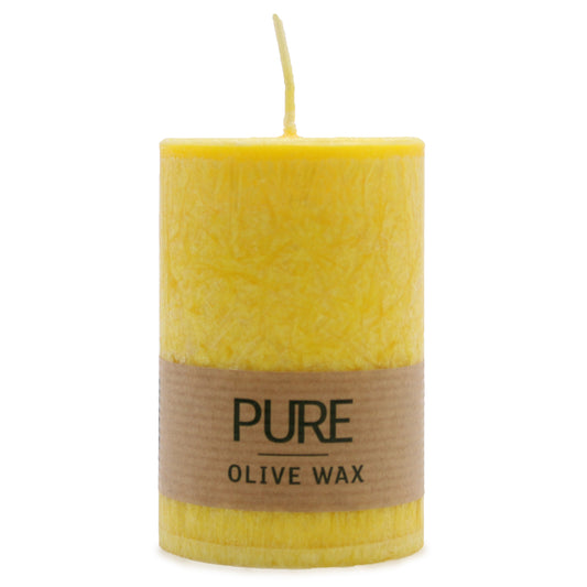 Pure Olive Wax Candle - Yellow